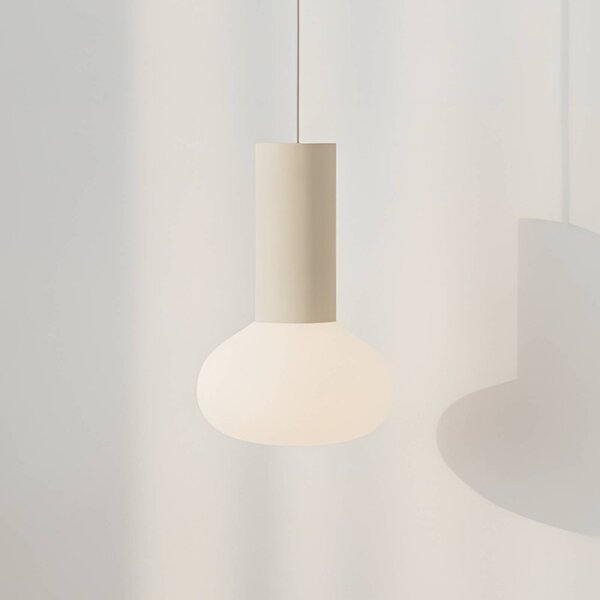 Lampada a sospensione in vetro Flo ALDEX, dimmerabile, Crema / Ambra, Soggiorno / Sala da pranzo, Metallo, Design, Lampada a sospensione