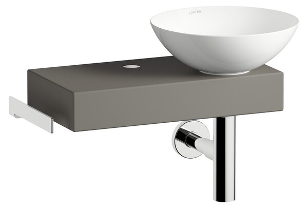 LAUFEN PICCOLO NOVO Plan de toilette, suspendu, tablette à gauche, 1 trou pour robinet, sans trop-plein, 555x320x400mm, H561PN37071111, H561PN37071111