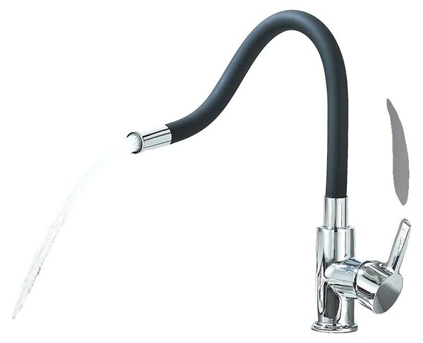 Miscelatore per cucina, monocomando, da montare a incasso, colore nero