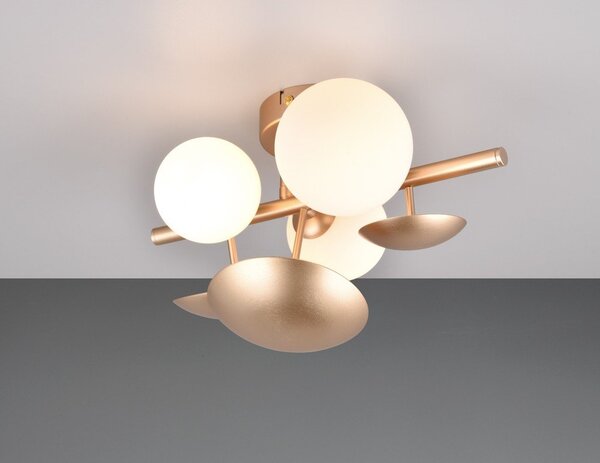Lampada da parete in oro e bianco Bubble - Trio Select