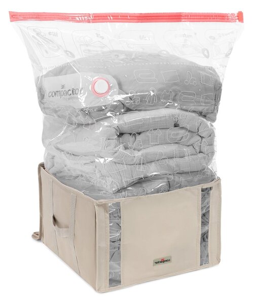 Organizer per vestiti sottovuoto in tessuto 42x40x25 cm Life – Compactor