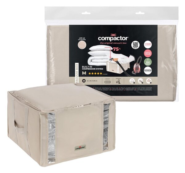 Organizer per vestiti sottovuoto in tessuto 42x40x25 cm Life – Compactor