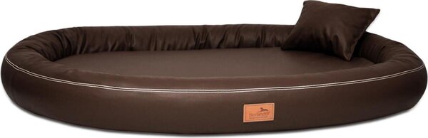 Tierlando® Lettino ortopedico per cani GILBERT ORTHO Peli protetti in Pelle finta LATEX - Dimensioni: 85x65cm | Colore: 01 Brown