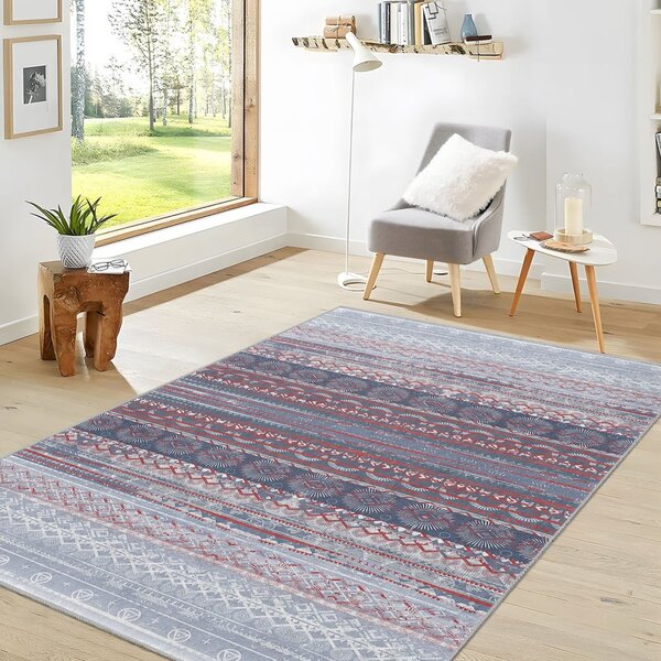 Tappeto viola/grigio lavabile 80x150 cm Vintage Stripe – Mila Home