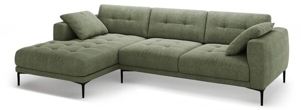 Divano angolare verde (con penisola a sinistra/con chaise lounge) Bemy – Micadoni
