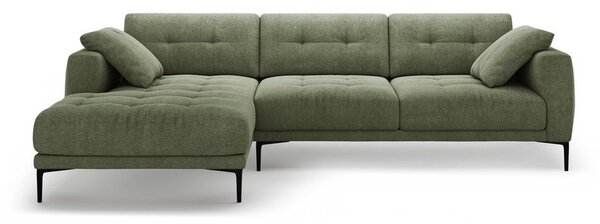 Divano angolare verde (con penisola a sinistra/con chaise lounge) Bemy – Micadoni