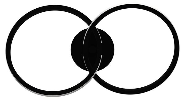 Eglo Plafoniera LED Congiunti nero 47 x 28 cm bianco caldo-bianco freddo