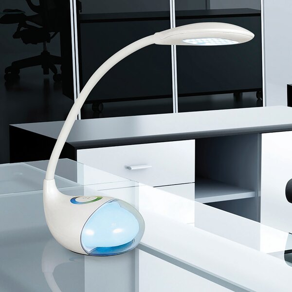 Lampada da scrivania con lampadina inclusa LED stile design bianco naturale Sorrento bianco