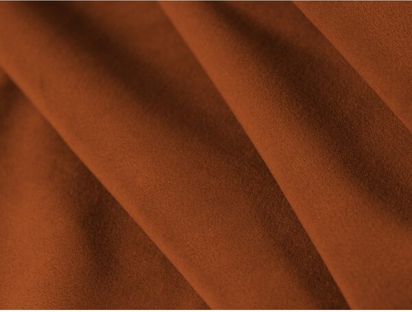 Divano color terracotta allungabile con rivestimento in velluto 206 cm Kemi – Cosmopolitan Design