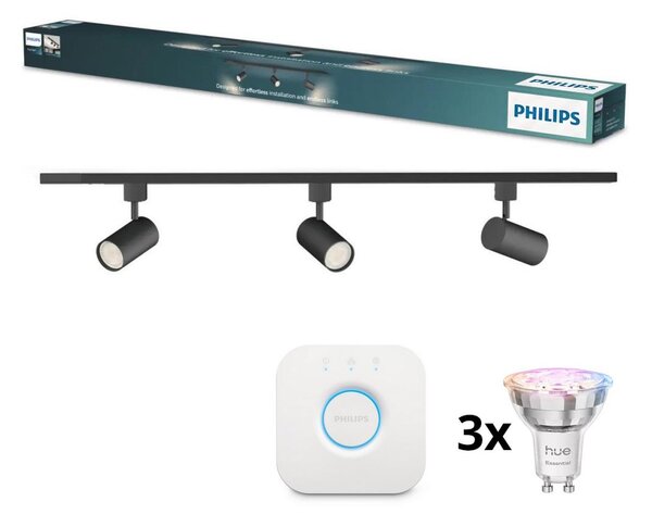 Philips - Faretto LED dimmerabile su binario, sistema EASYLINK HUE 3xGU10/4,7W/230V + Hue Bridge