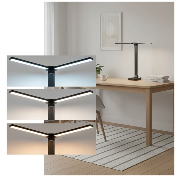 Brilagi - Lampada da tavolo LED dimmerabile MODO DUO LED/8W/5V 3000/4000/6500K nera