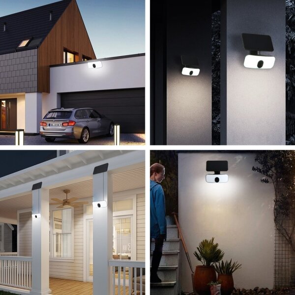 Immax 08500L - Lampada solare da parete LED 13W 3,7V 4000K IP65 con sensore