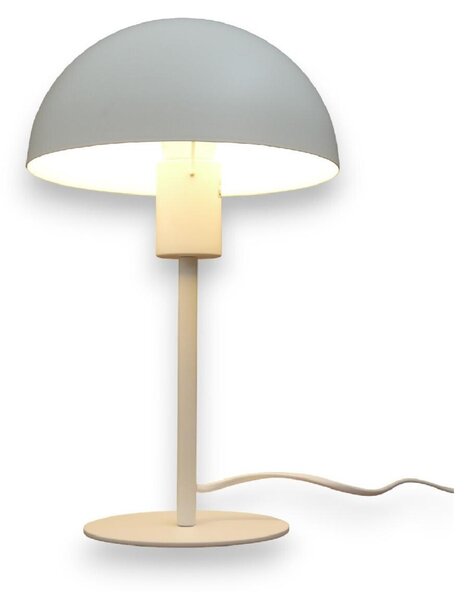 Lampada da tavolo Arno in metallo bianco, lampada da comodino