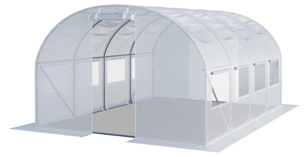 TOOLPORT Serra da Giardino tunnel Serra Orto stabile e robusto 3x4m - Telo PE 180g/m² bianco transparente