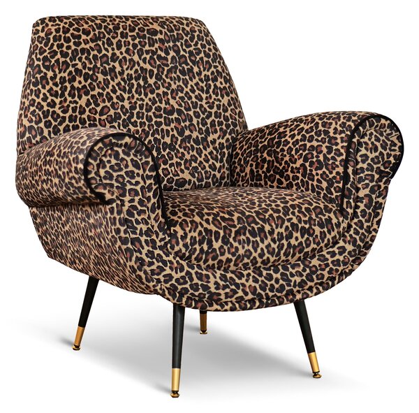 Poltrona Vico Velluto e Tessuto Fantasia - Design Iconico