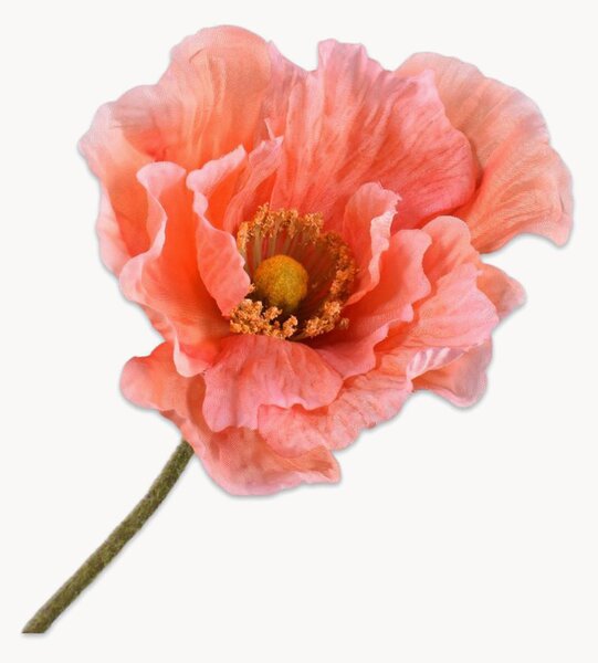 Set di 2 fiori artificiali fatti a mano Poppy