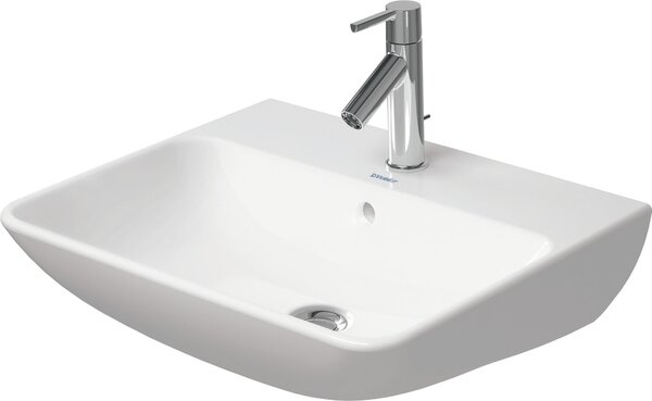 Duravit ME by Starck lavabo avec trop-plein, avec plage de robinetterie, 1 trou pour robinetterie, 550mm, 2335550000, 2335550000
