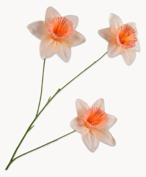 Set di 3 fiori artificiali fatti a mano Narcissus