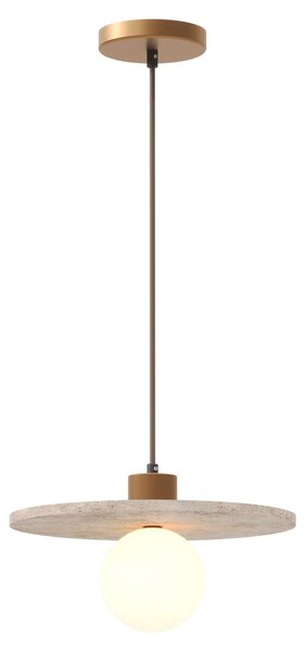Lampada a sospensione in pietra naturale LANDO oro-bianca 1xG9x8W pietra, dimensioni: 150x25x25 cm IP20 Maxlight