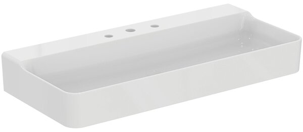 Ideal Standard Conca lavabo, 3 trous pour robinet, sans trop-plein, poli, 1000x450x145 mm, T383601, T383601