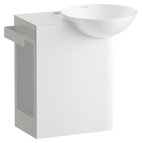 LAUFEN INSERT Plan de toilette, rectangulaire, tablette à gauche, 1 trou pour robinet, sans trop-plein, 485x317x470mm, H585IN30001111, H585IN30001111