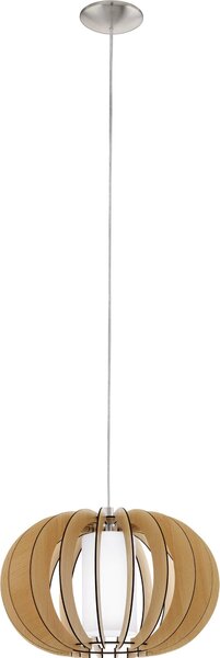 Eglo 95598 Stellato 1 lampada a sospensione Ø 40cm nichel opaco bianco acero