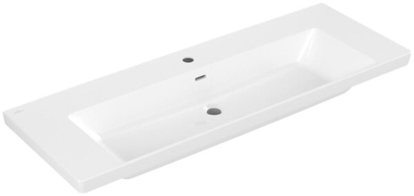 Villeroy & Boch Subway 3.0 lavabo à poser, 1 trou pour robinet, avec trop-plein, non rectifié, 1300x475mm, 4A70D501, 4A70D501