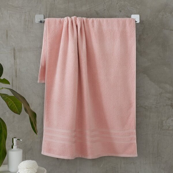 Asciugamano tipo terry rosa chiaro in cotone 70x120 cm Zero Twist – Catherine Lansfield