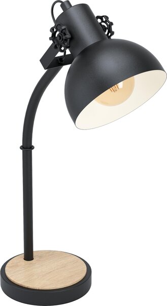 Lampada da tavolo Eglo 44058 LUBENHAM E27 28 W nero/marrone