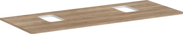 Hansgrohe Xelu Q Console avec 2 découpes, 1360x550, pour vasque à poser, avec trou pour robinet, 54125230, 54125230