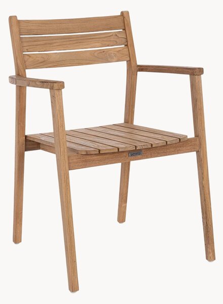 Set di 2 sedie da giardino impilabili in legno di teak Adriel