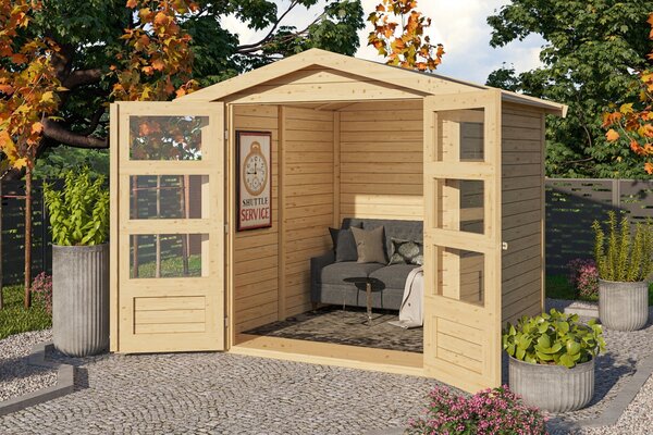 Casetta da giardino Woodfeeling Amberg 2, finitura naturale; 82971