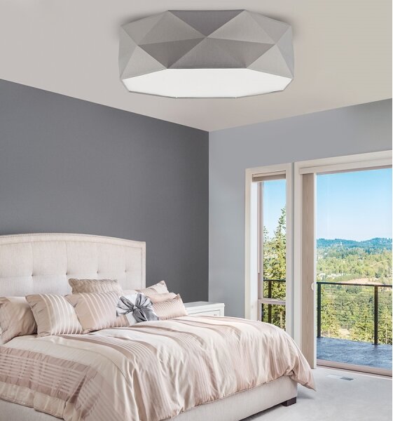 Plafoniera KANTOOR 4xE27/60W/230V grigio