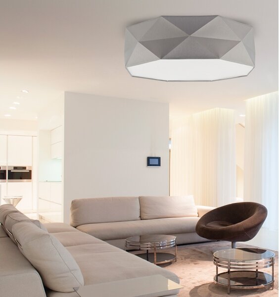 Plafoniera KANTOOR 4xE27/60W/230V grigio
