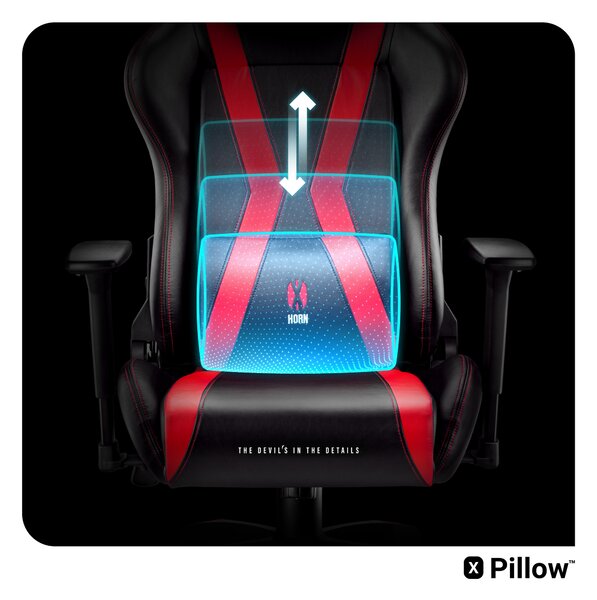 Sedia da gaming Diablo X-Horn 2.0 King Size: nero-rosso