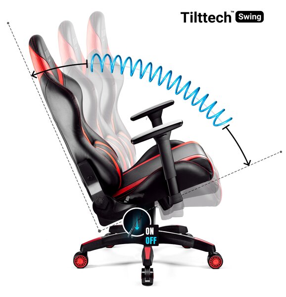 Sedia da gaming Diablo X-Horn 2.0 King Size: nero-rosso