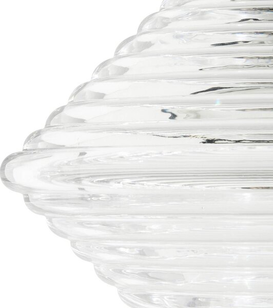 Tom Dixon Lampada a sospensione in vetro Press Cone, dimmerabile, Chiaro / Trasparente, Soggiorno / Sala da pranzo, Vetro, Design, Lampada a sospensione