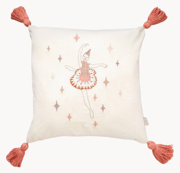 Cuscino in cotone organico con nappe Ballerina
