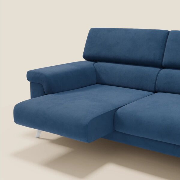 Raffaello Divano angolare con sedute scorrevoli e poggiatesta regolabi