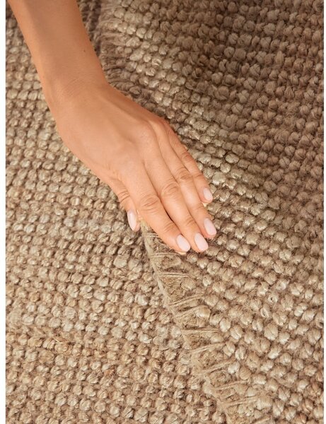 Tappeto rotondo di colore naturale in iuta ø 160 cm Bouclé Jaipur – Hanse Home