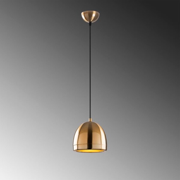 Lampada a sospensione color bronzo con paralume in metallo ø 17 cm Mugo - Opviq lights