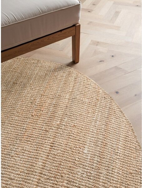 Tappeto rotondo di colore naturale in iuta ø 160 cm Bouclé Jaipur – Hanse Home