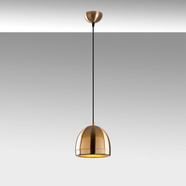 Lampada a sospensione color bronzo con paralume in metallo ø 17 cm Mugo - Opviq lights