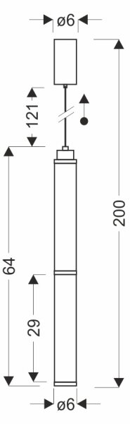 Lampadario LED a cavo CORTE LED/18W/230V nero