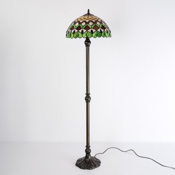 Brilagi - Lampada da terra Tiffany MARGARET 2xE27/60W/230V