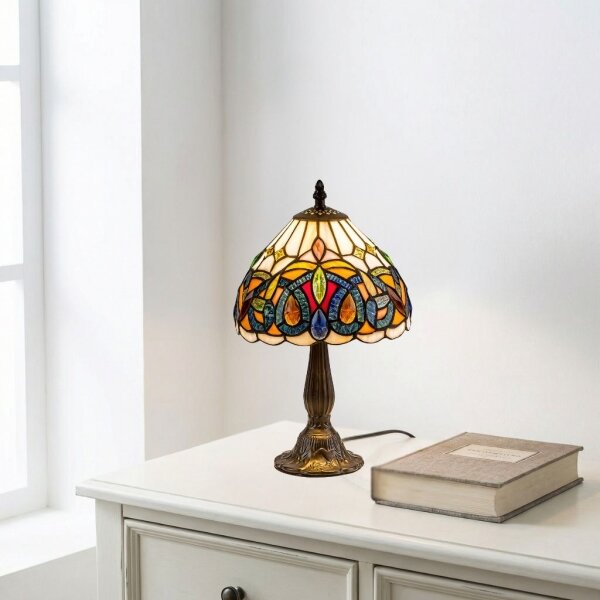 Brilagi - Lampada da tavolo in vetro Tiffany LUISA 1xE14/40W/230V