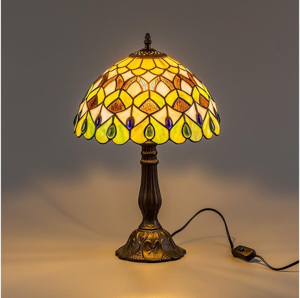 Brilagi - lampada da tavolo Tiffany in vetro colorato MARGARET 1xE27/40W/230V