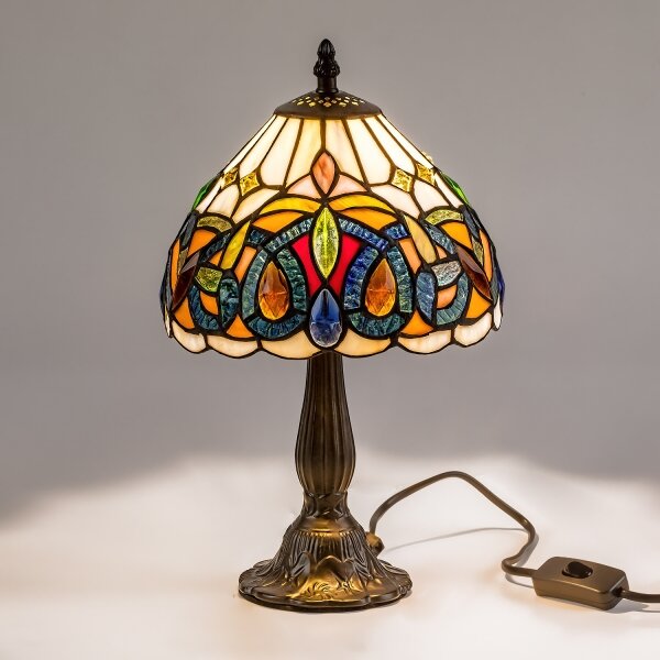 Brilagi - Lampada da tavolo in vetro Tiffany LUISA 1xE14/40W/230V