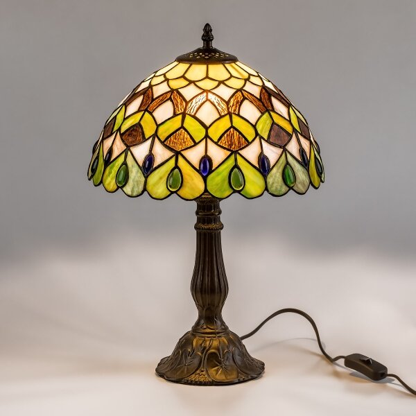 Brilagi - lampada da tavolo Tiffany in vetro colorato MARGARET 1xE27/40W/230V