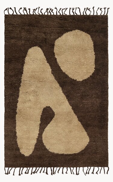 Tappeto in lana a pelo lungo fatto a mano Abstract